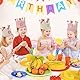 JOYUE Geburtstagskrone für Kinder, Geburtstagskrone Musselin mit Auswechselbaren Zahlen von 0-9, Wendbare Krone Kindergeburtstag für Jungen & Mädchen Geburtstag Party Supplies (Rosa)