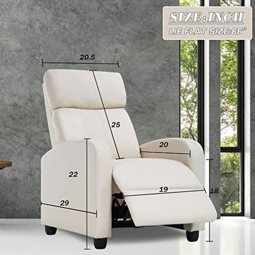 image for BestMassage | Recliner Chair | with 2 Point Massage Function | Pu Beig