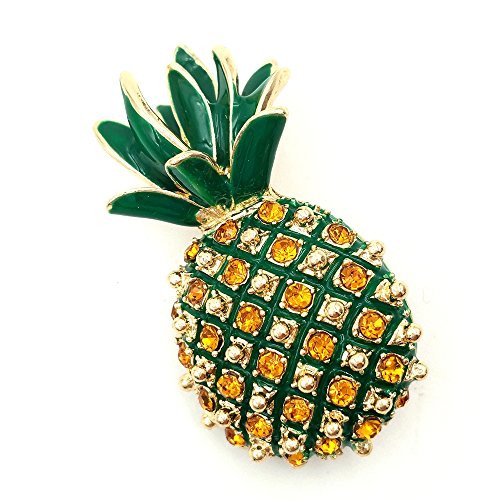 Dreamlandsales Pretty Fashion Fruit Jewelry Green Yellow Pineapple Brooches Pins (Yellow)