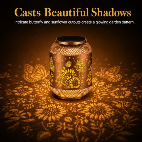 Image of Butterfly Solar Lantern Outdoor Hanging Solar Garden Light Gifts for Women