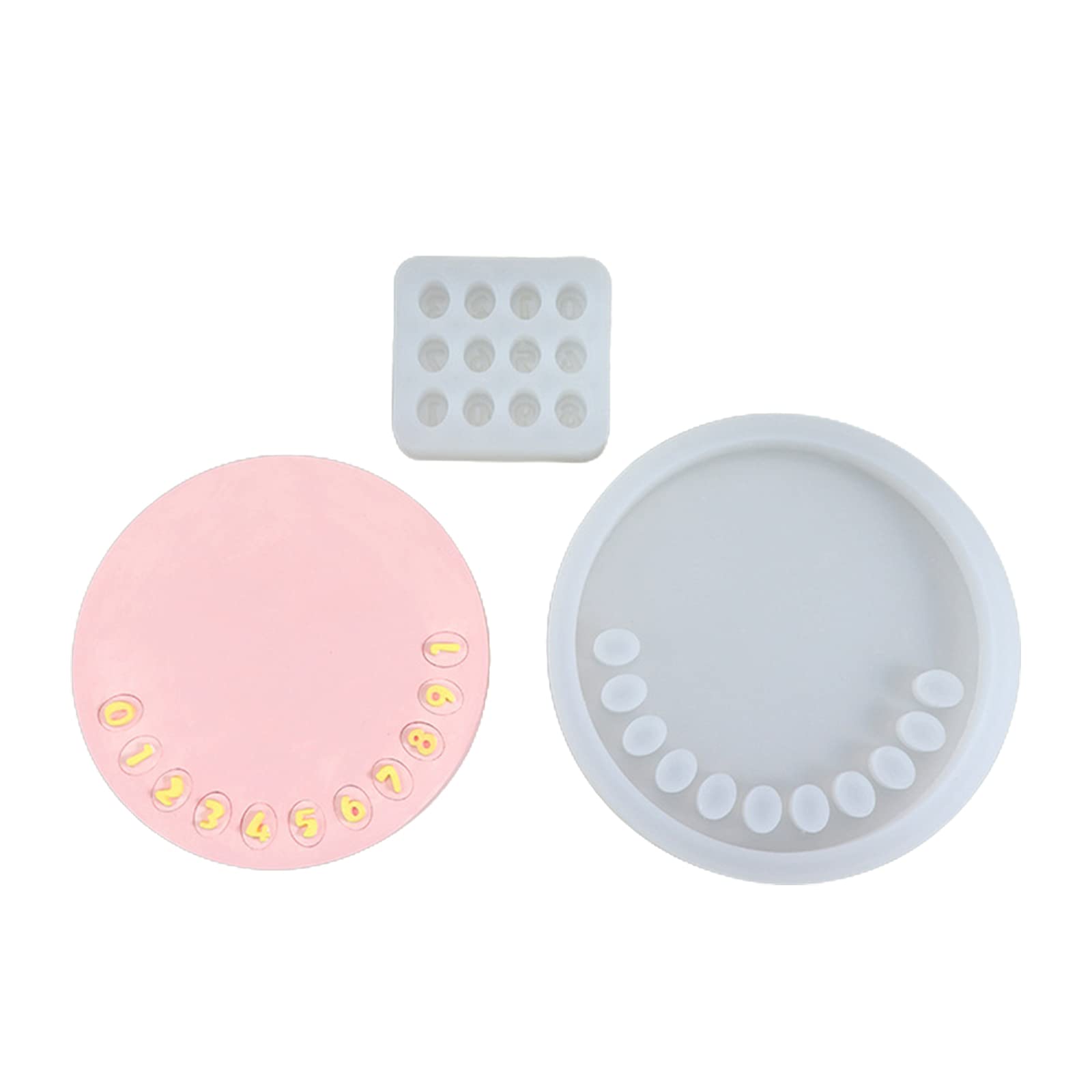 Nucelit Plaster Mold Number Plate Silicone Mold Suitable for Epoxy Craft Pendants Jewelry Making Home Decor Gypsum Silicone