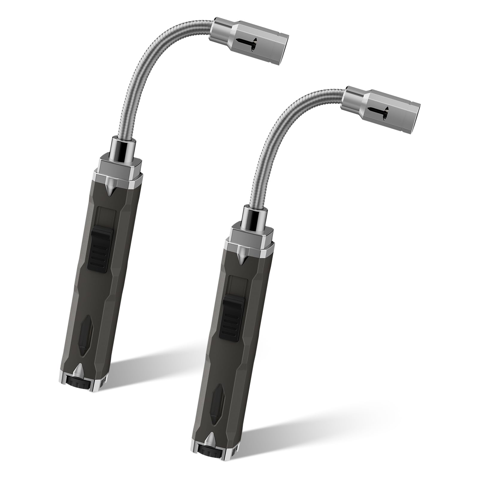 TONYFUL Butane Lighter Long Neck Torch Lighter 2 Pack Jet Flame Windproof Lighter with Visual Fuel Window Refillable