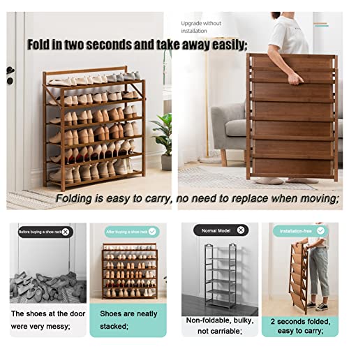 Meuble à chaussures en bambou réglable pour optimiser les petits appartements - 4