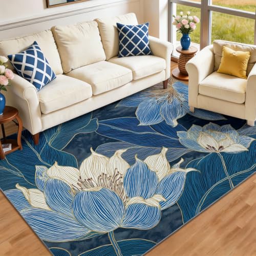 Tapis art bleu de haute qualité résistante à la tache 160x230cm - 2