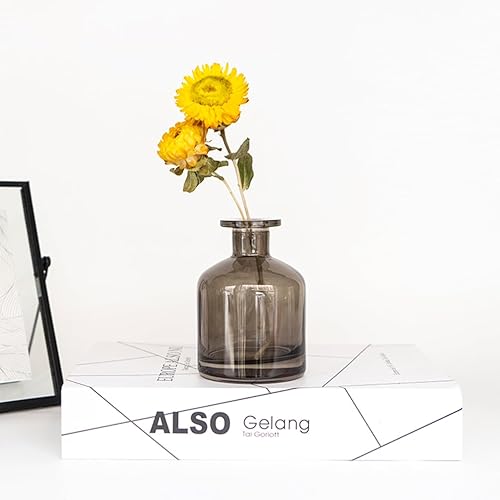 Miniatura 6 de Difusor de vidrio vacío gris de 5.1 fl oz/5 oz para frasco, difusor de varillas de repuesto, dispensador de aroma, difusor de aroma, recipiente de