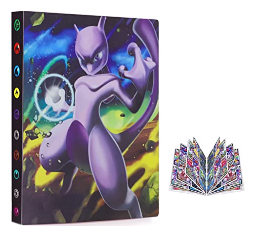 Egmelos Sammelkarten Album, Sammelalbum mit niedlichem Cartoon-Muster, Sammelalbum Album Kompatibel Diverse Karten, Karten Album Buch umfasst 30 Seiten und fasst bis zu 240 Karten Cover