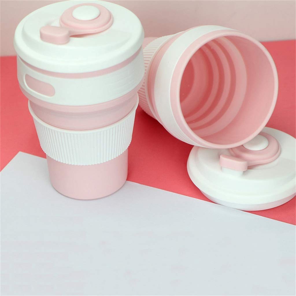 Taza De Agua Plegable, Silicona De Grado Alimenticio La Seguridad Portátil Taza De Café Retráctil Se Puede Llenar con Agua Hirviendo (6 Colores)
