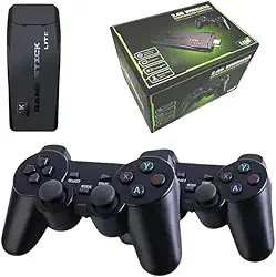 Console de Jogos Retrô 64GB, 20.000 Jogos, 2 Controles Sem Fio, HDMI, Suporte Múltiplos Emuladores