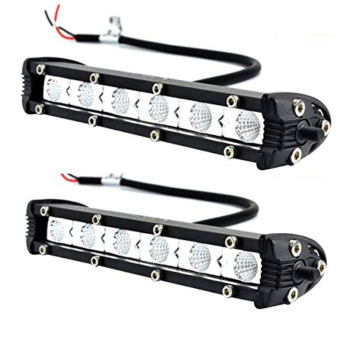 Bear Claw 2pcs 7" 18W CREE LED Work Light Bar + Brackets Ultra