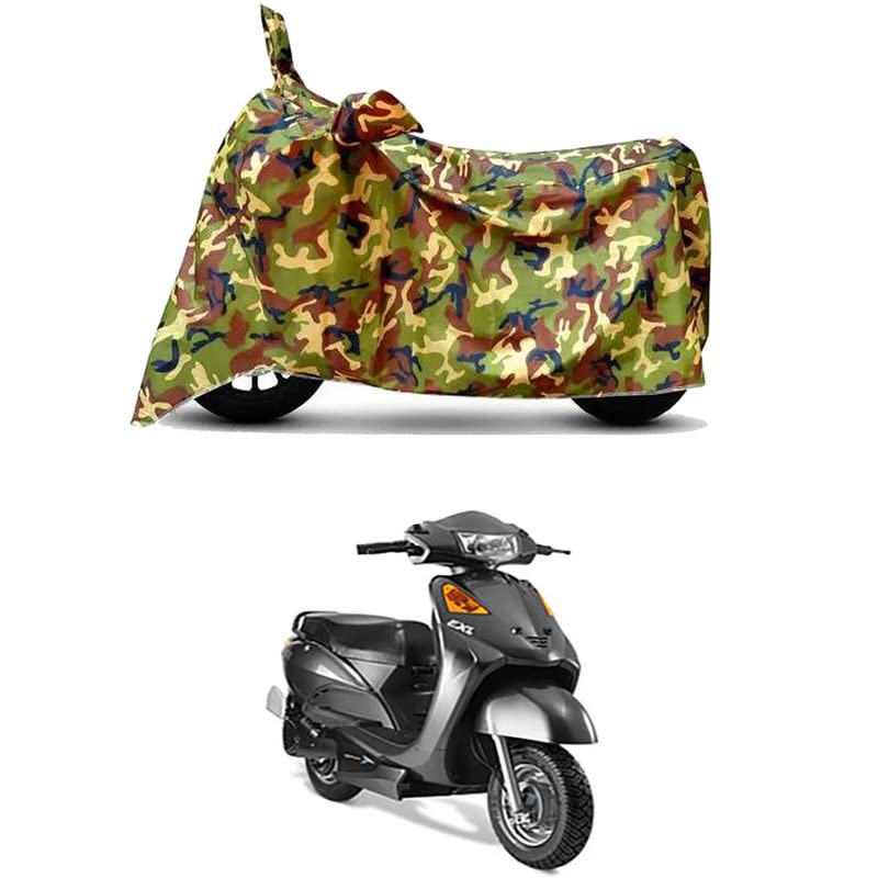 Image of Waterproof 100% PVC Coated Bike Scooty Two Wheeler Body Cover Compatible for Indus Yo Xplor STD /UV-Rays /Heat Protection /Birds Dropping /Scratchproof /Dust Proof /All Varient[6X6 Jungle Print]