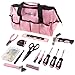Produktbild Stalwart Tool Kit - 123 Pink Heat-Treatedpiece with Carrying Bag - Essential Steel Hand Tool & Repair Set For Apartments, Dorm, Homeowners