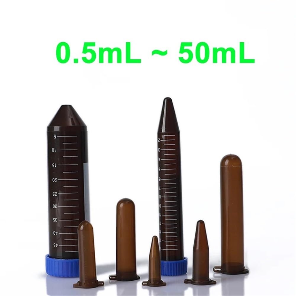 Sprzęt do przyrządów laboratoryjnych 50 ~ 1000 szt. rurka do wirówki eksperymentalna ciemnobrązowa tuba plastikowe rurki do laboratorium 0,5 ml 1,5 ml 2 ml 10 ml 15 ml 50 ml (50 ml - 50 szt.)