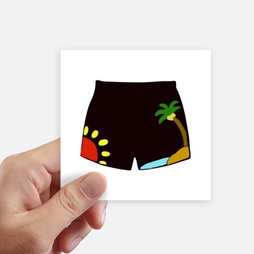 Autocollant carré motif beach pant 10 cm DIYthinker pour décorer votre ordinateur ou valise