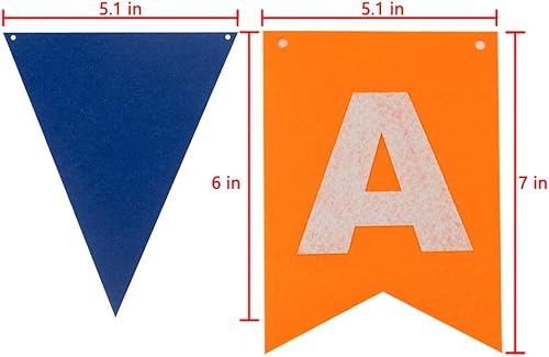 Miniatura 5 de Banderines de tela de fieltro arcoíris, 35 unidades24.6 pies (paquete de 3) carteles decorativos para fiestas de cumpleaños, baby shower, decoración