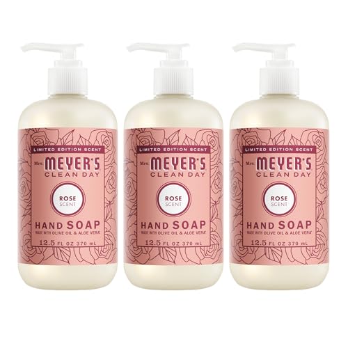 MRS. MEYER'S CLEAN DAY Liquid Hand Soap Rose (12.5 Fl Oz (Pack of 3))