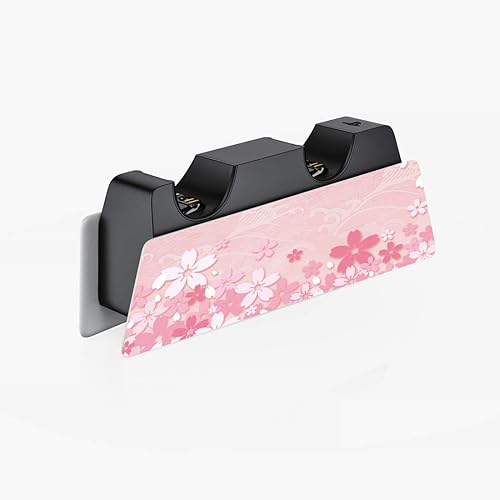 Miniatura 6 de PlayVital Cherry Blossoms Petals Full Set Skin Decal for ps5 Console Digital Edition, Sticker Vinyl Decal Cover for ps5 Controller & Charging