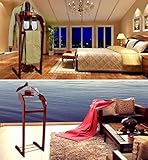 Elegant Men's Clothing Rack with Top Shelf, Contoured Hanger, Trouser Bar, Shoe Rack, Tie & Belt Holder, Freestanding Wardrobe Organizer for Bedroom Storage Solution - Image 5