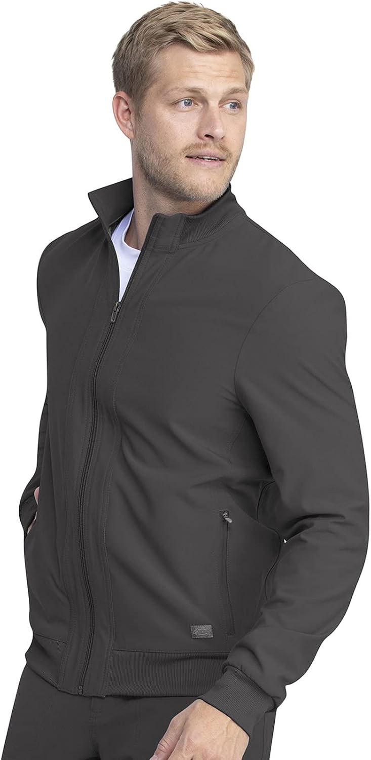 Dickies Retro Men Warm Up Scrubs Jacket Plus Size DK360, 3XL, Pewter