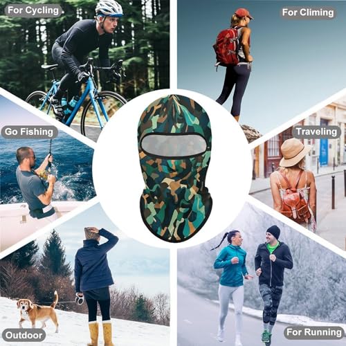Balaclava para Hombres y Mujeres con Estampado Camuflado, Máscara Facial Completa para Ciclismo y Esquí miniatura 6