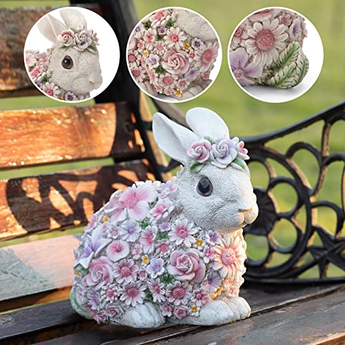 Suynybhf Rabbit Statue Outdoor Statues Bunny Figurines Garden Decor Resin Easter Decorations Bunnies Gifts Home House Kitchen Figurine Patio Lawn Yard Art Housewarming Funny Decoration (8Inch) #TOP4