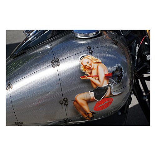 Affiche poster pin up girl motorcycles pour créer une ambiance loft américain