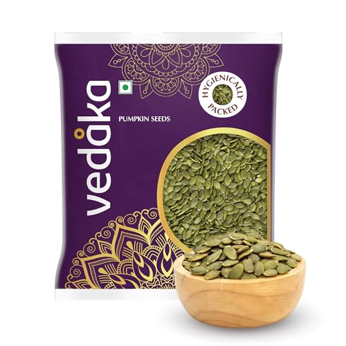 Image of Amazon Brand - Vedaka Raw Pumpkin Seeds | 500 g | Source Magnesium and Potassium | Gluten Free | Daily Crunchy Snacks | Hygienically packed