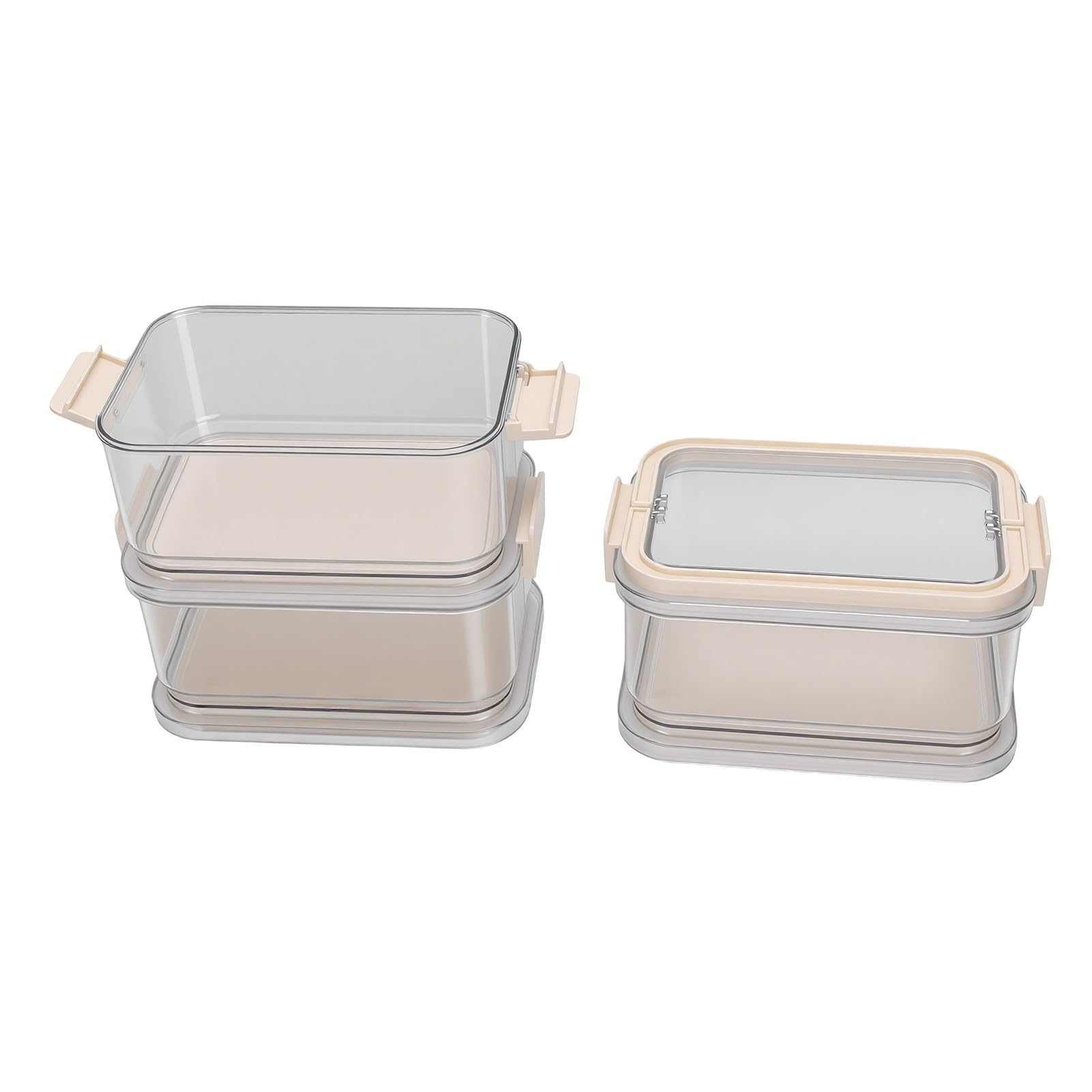 TOPINCN Contenedor de Alimentos de 3 Niveles, Recipiente de Plastico para