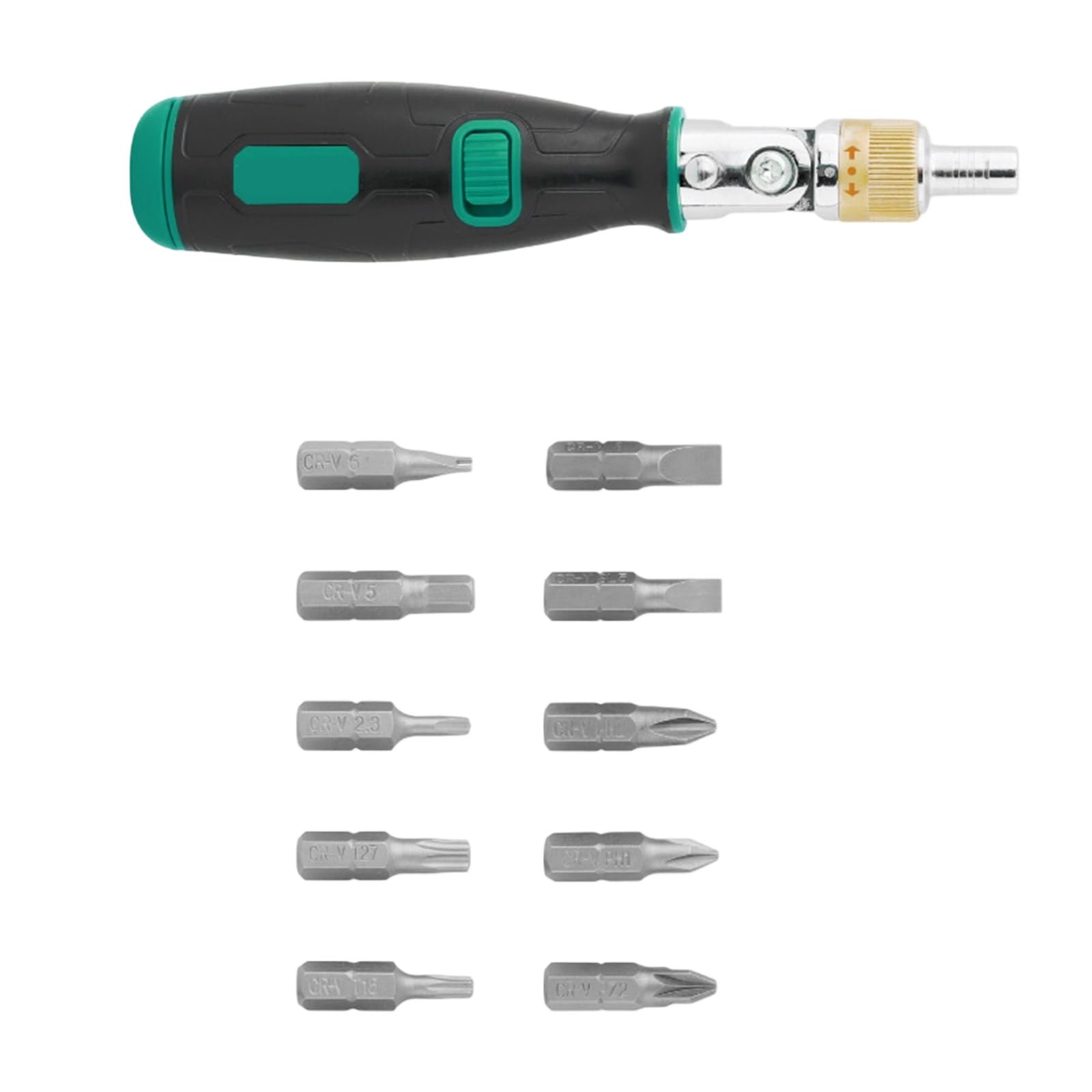 Woedpez Green Professional Multi Angles Ratchets Screwdriver Set 10 In 1 Steel Bit Ergonomic Handle Home Repair For Electronic Device Ratcheting Screwdriver With Interchangeable Multi Angles Bit
