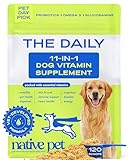 Native Pet The Daily Dog Vitamins & Supplements - 11-in-1 Multivitamin Powder for Dogs - Supports Whole Body Health, Digestion, Mobility & Immunity with Collagen, Glucosamine & Probiotics –120 Scoops