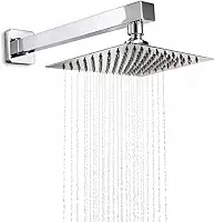 Chuveiro Ducha Quadrado 20x20 Inox Alta Pressão – Compatível com Aquecedor a Gás, Ducha Tipo Chuva Spa Anticalcário, Design Moderno Premium para Banheiro e Área Externa