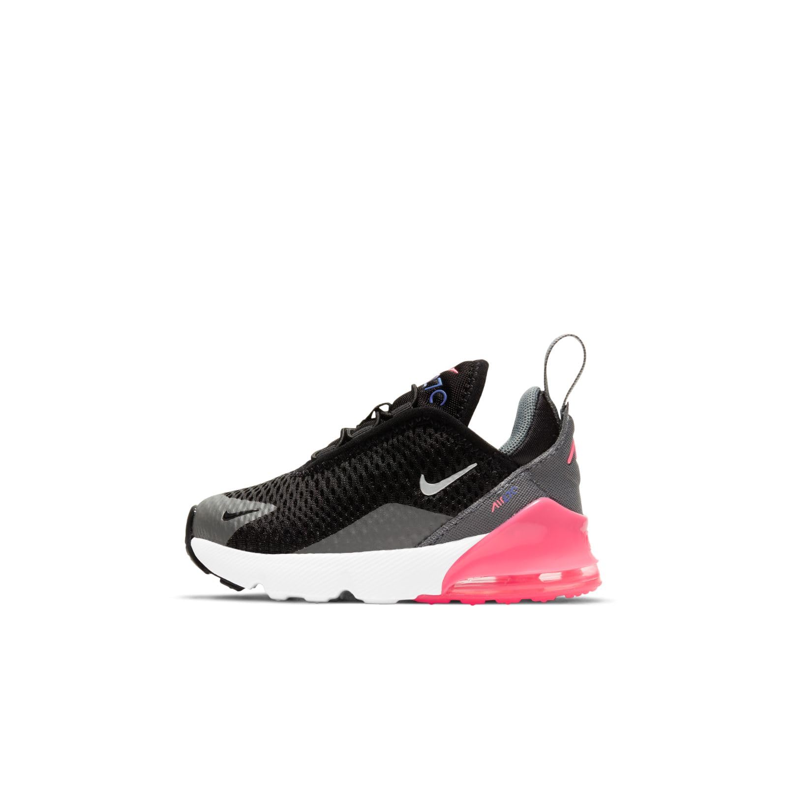 Nike Air Max 270 Baby Girls Shoes Size 5, Color: Black/White/Pink-Black