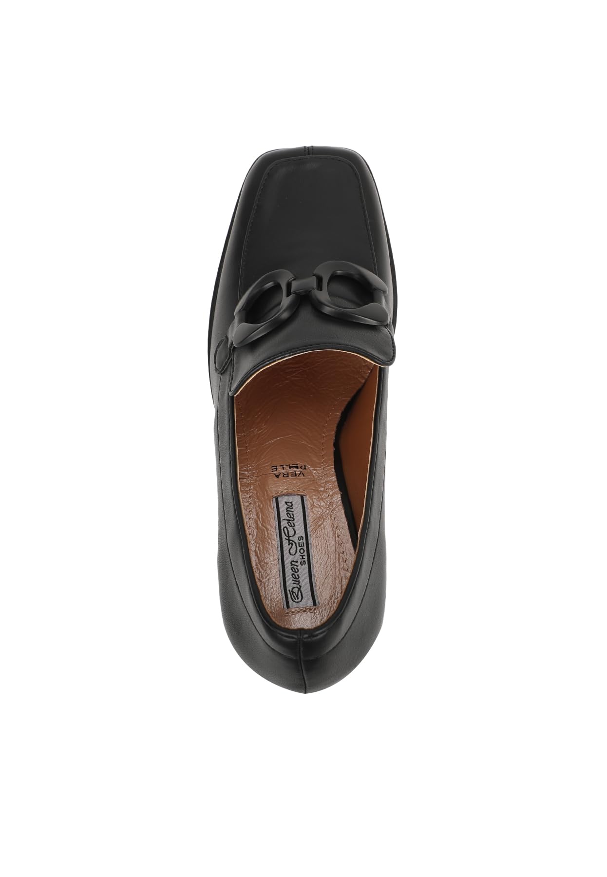 QUEEN HELENA Szeroki obcas mokasyny eleganckie buty z klamrą kobiety ZM9616