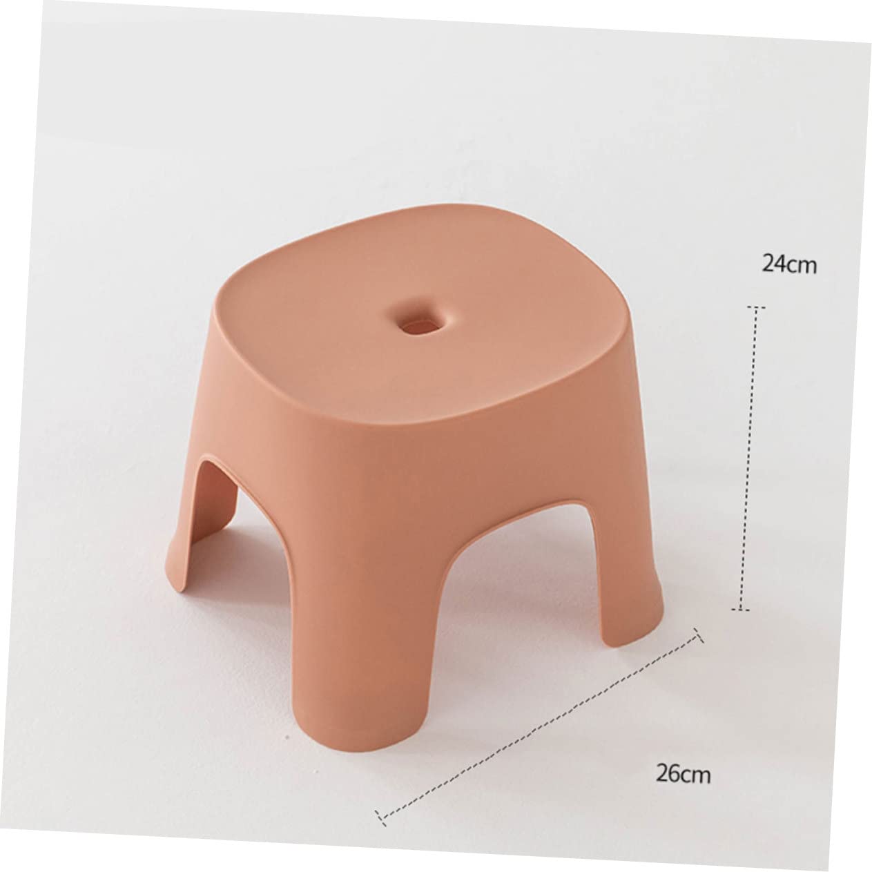Ciieeo Sgabello Piccolo Portatile in Pvc Antiscivolo Rosa per Ragazzo Ragazza, per Bagno e Cucina, Sgabello Compatto per Cambio Scarpe e Uso Quotidiano