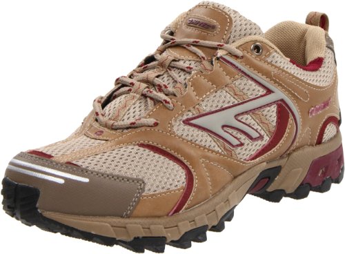 Hi-Tec Athletic Women's Cortina Trail Running Shoe,Taupe/Berry,6.5 M US