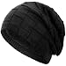 Produktbild Compagno warm gefütterte Beanie Wintermütze Flechtmuster unifarben oder meliert Einheitsgröße Mütze, Farbe:Schwarz