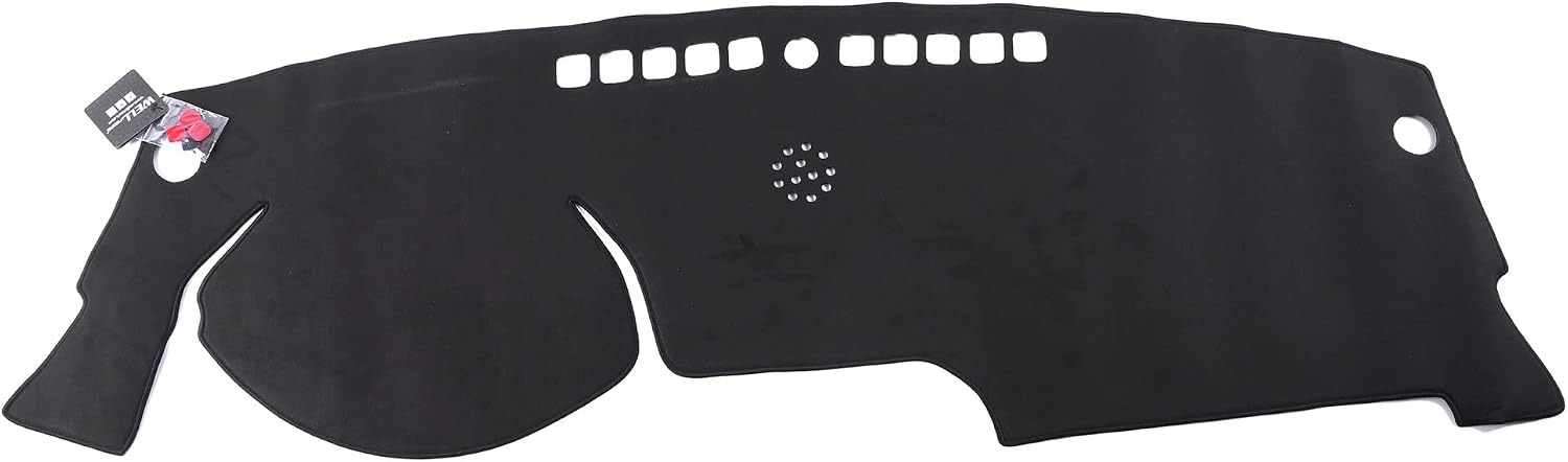 Wellvisors Dash Mat Dashboard Cover Compatible with Jaguar F-Pace 2017-2020 Suede Black