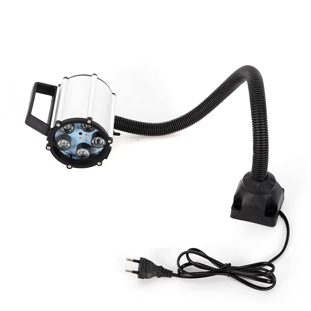 Lampada magnetica da lavoro a LED da 5 W, 6500 K, flessibile a collo di cigno, lampada a LED a collo di cigno, lampada da macchina, lunghezza tubo 50 cm, luce (luce da lavoro)