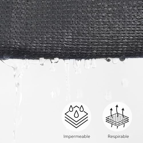 Vela de sombra con 98% protección UV toldo vela rectangular color gris 4