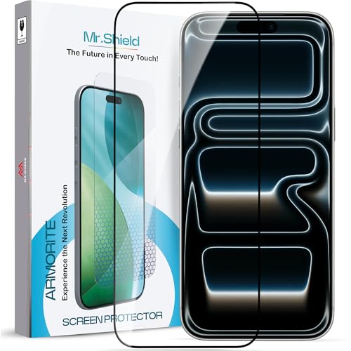 Image of Mr.Shield Screen Protector Tempered Glass for iPhone 17 Pro - 9H Hardness Screen Guard, HD Clear [1 Pack]