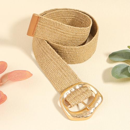 Cotton Linen Adjustable Waist Strap For Dresses Simple Woven Straw Belt Women Fashion Accessory Waistband Women's Be3