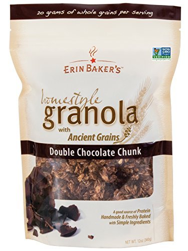 Erin Baker's Homestyle Granola, Double Chocolate Chunk, 12-Ounce Bags (Pack of 6) by Erin Baker's