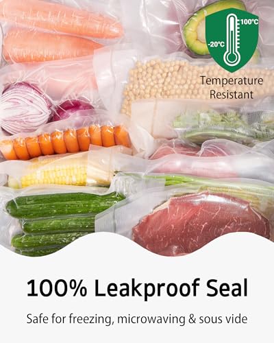 Image of Syntus 200 Count Vacuum Sealer Bags Pint 6 x 10 inch for Seal a Meal, Commercial Grade BPA Free Heavy Duty Precut Seal Bags, Food Vac Bags for Storage, Meal Prep or Sous Vide