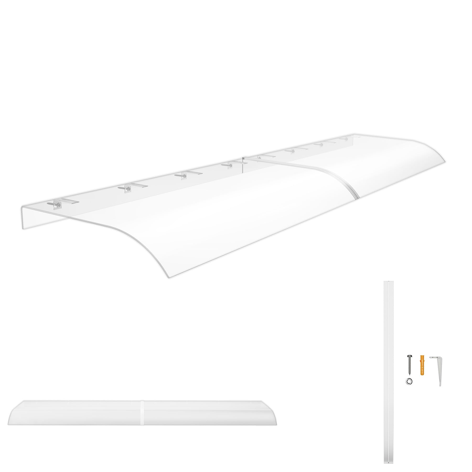 Marquise de porte extérieure transparente idéale pour terrasse