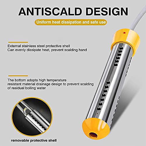 image for Daseey 1500W Immersion Water Heater Portable Electric Water Heater wit