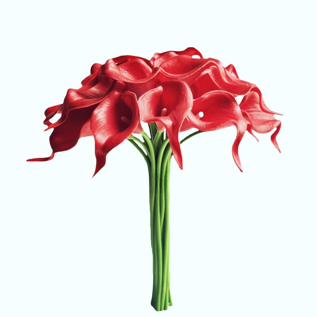JiaDeDeng 18PCS Real Touch Artificial Calla Lily Flowers