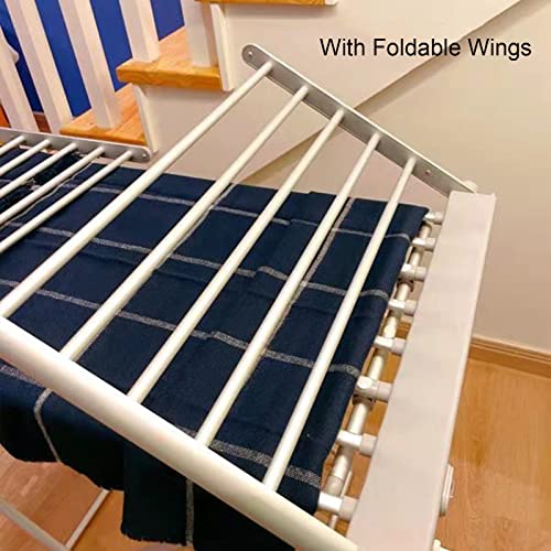 Folding clothes drying rack Clothes Airer Heated Drying Rack Folding Wings Clothes Horse Airer With Drying Rgs Clothes Horse Airer With Drying Rails Saves Energy Fast Laundry Drying Stand In - Image 6