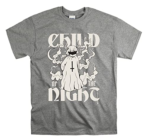 T-shirt Child of The Night Dark Metal gris taille L pour homme et femme