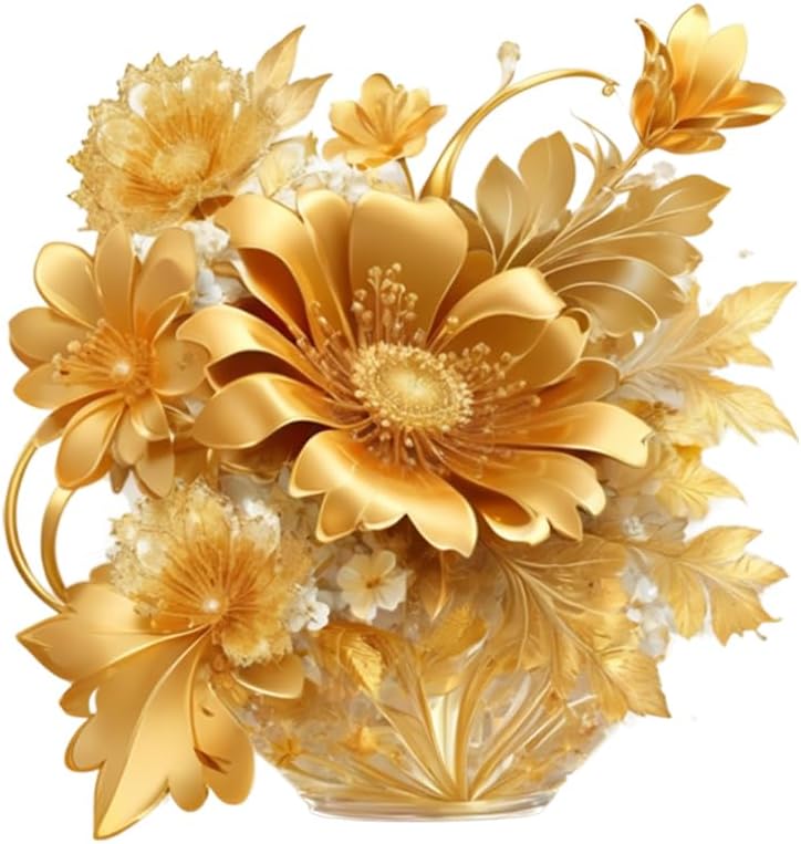 Golden Flowers Toilet Cover Sticker Decals,Fish Bird Flower Leaf Waterproof Toilet Lid Tank Seat Decals Cistern Self-Adhesive Bathroom Wall Sticker, White