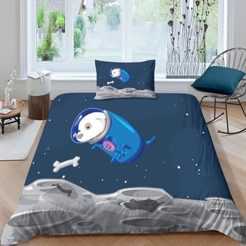 Parure de lit chiot de l'espace 3D avec impression textile haute définition - 2