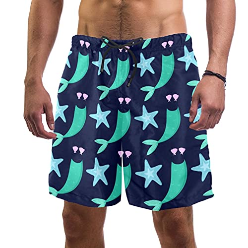 Short de bain vert foncé homme doublure maille anti frottement piscine